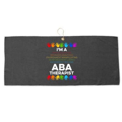 ABA Therapist Data Behavior Analyst Autism Therapy Large Microfiber Waffle Golf Towel
