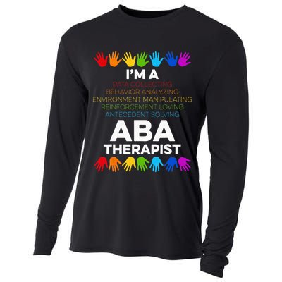 ABA Therapist Data Behavior Analyst Autism Therapy Cooling Performance Long Sleeve Crew