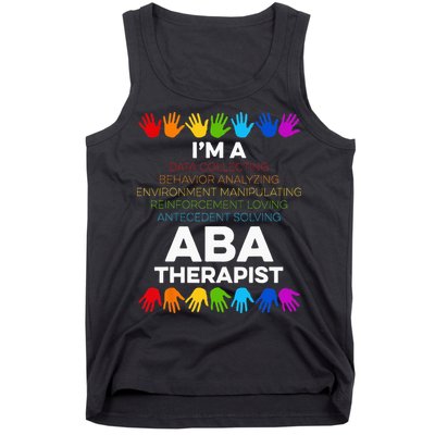 ABA Therapist Data Behavior Analyst Autism Therapy Tank Top
