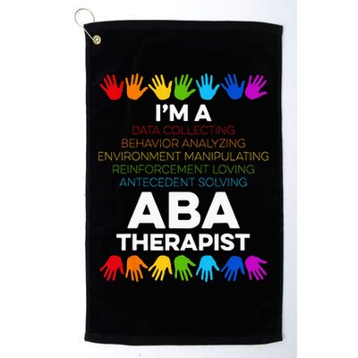 ABA Therapist Data Behavior Analyst Autism Therapy Golf Towel