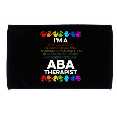 ABA Therapist Data Behavior Analyst Autism Therapy Microfiber Hand Towel