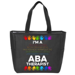 ABA Therapist Data Behavior Analyst Autism Therapy Zip Tote Bag