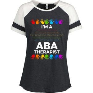 ABA Therapist Data Behavior Analyst Autism Therapy Enza Ladies Jersey Colorblock Tee