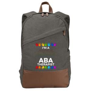 ABA Therapist Data Behavior Analyst Autism Therapy Cotton Canvas Backpack