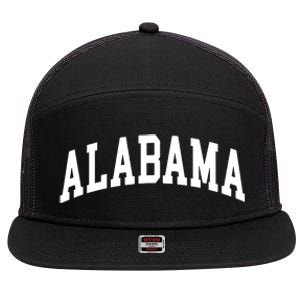 Alabama Throwback Design Classic 7 Panel Mesh Trucker Snapback Hat