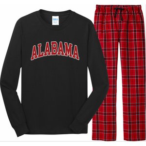 Alabama Throwback Design Print Classic Long Sleeve Pajama Set