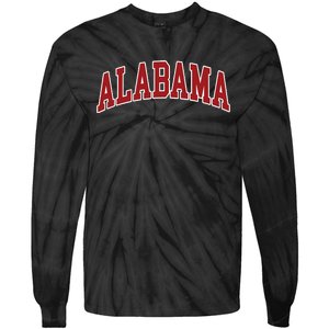 Alabama Throwback Design Print Classic Tie-Dye Long Sleeve Shirt