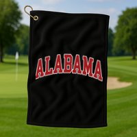 Alabama Throwback Design Print Classic Golf Towel
