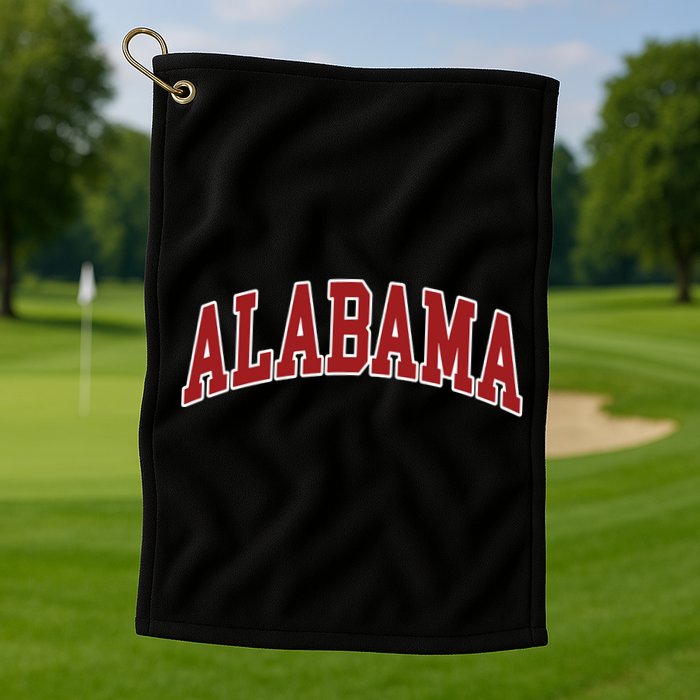 Alabama Throwback Design Print Classic Golf Towel