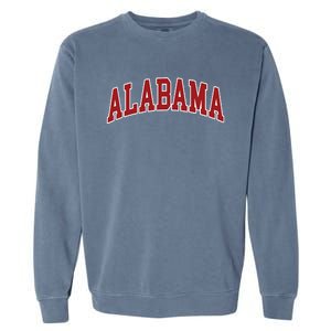 Alabama Throwback Design Print Classic Garment-Dyed Sweatshirt