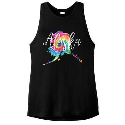 Alaska Tie Dye Ladies PosiCharge Tri-Blend Wicking Tank