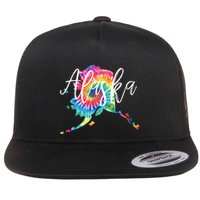 Alaska Tie Dye Flat Bill Trucker Hat