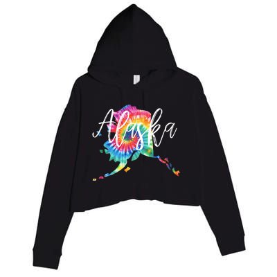 Alaska Tie Dye Crop Fleece Hoodie