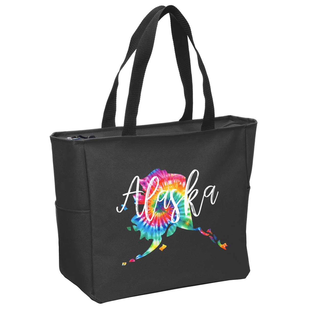 Alaska Tie Dye Zip Tote Bag