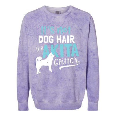 Akita T Design Not Dog Hair Its Gift Colorblast Crewneck Sweatshirt