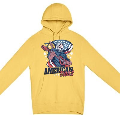 American Tunes Eagle Guitar Premium Pullover Hoodie