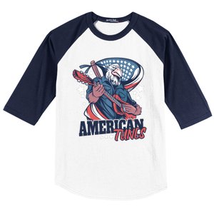 American Tunes Eagle Guitar Baseball Sleeve Shirt