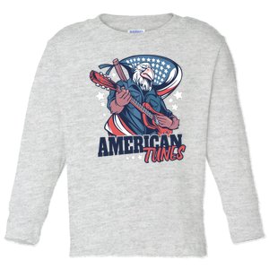 American Tunes Eagle Guitar Toddler Long Sleeve Shirt