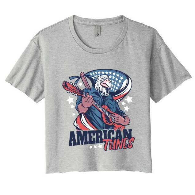 American Tunes Eagle Guitar Crop Top