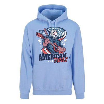 American Tunes Eagle Guitar Unisex Surf Hoodie