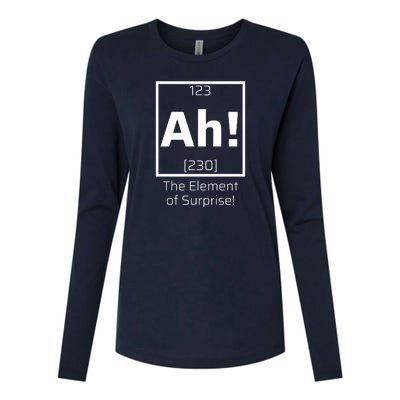 Ah! The Element Of Surprise! Funny Science Lover Womens Cotton Relaxed Long Sleeve T-Shirt