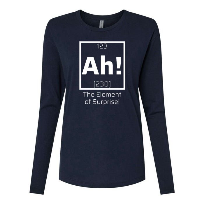 Ah! The Element Of Surprise! Funny Science Lover Womens Cotton Relaxed Long Sleeve T-Shirt