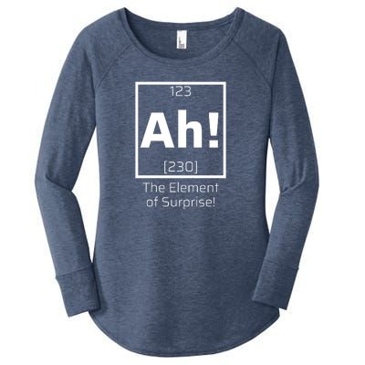 Ah! The Element Of Surprise! Funny Science Lover Women's Perfect Tri Tunic Long Sleeve Shirt