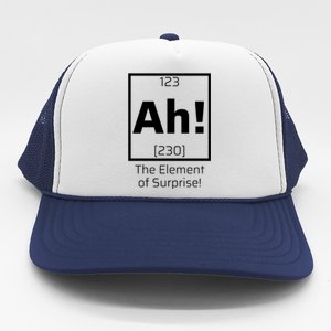 Ah! The Element Of Surprise! Funny Science Lover Trucker Hat