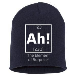 Ah! The Element Of Surprise! Funny Science Lover Short Acrylic Beanie