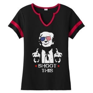 Assassinate This Endorse President Trump Proudly Ladies Halftime Notch Neck Tee