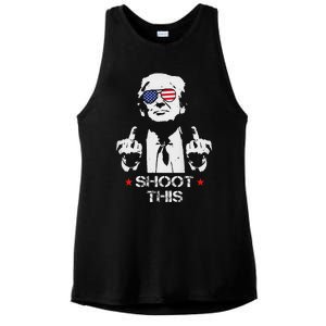 Assassinate This Endorse President Trump Proudly Ladies PosiCharge Tri-Blend Wicking Tank