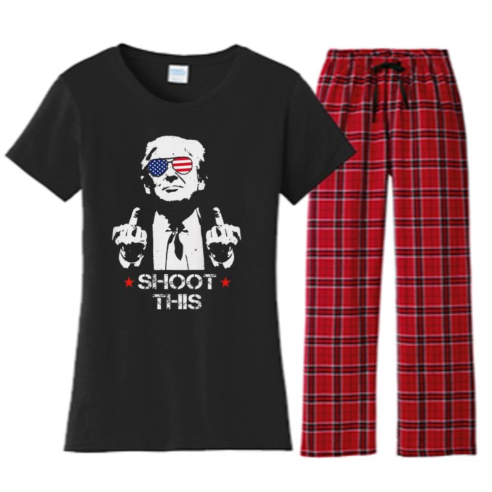 Assassinate This Endorse President Trump Proudly Women's Flannel Pajama Set