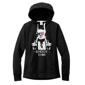 Assassinate This Endorse President Trump Proudly Women's Fleece Hoodie