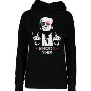 Assassinate This Endorse President Trump Proudly Womens Funnel Neck Pullover Hood