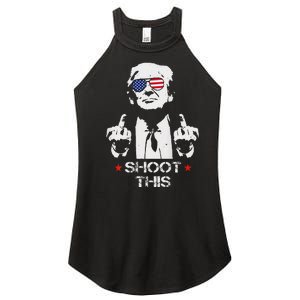 Assassinate This Endorse President Trump Proudly Women's Perfect Tri Rocker Tank