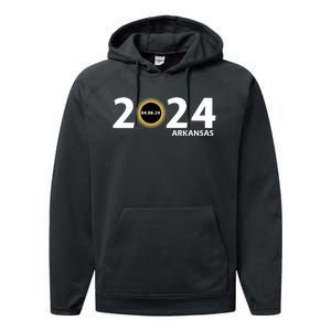 Arkansas Totality Eclipse Total Solar Eclipse 2024 Totality Eclipse 2024 Performance Fleece Hoodie