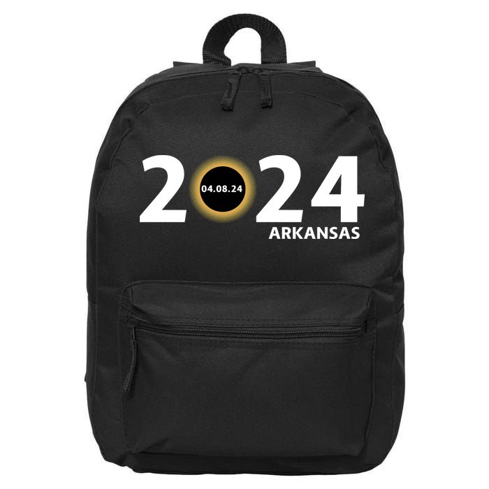 Arkansas Totality Eclipse Total Solar Eclipse 2024 Totality Eclipse 2024 16 in Basic Backpack