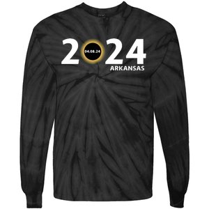 Arkansas Totality Eclipse Total Solar Eclipse 2024 Totality Eclipse 2024 Tie-Dye Long Sleeve Shirt