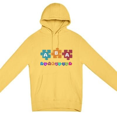 Aba Therapist Educate Behavior Analyst Autism Therapy Rbt Gift Premium Pullover Hoodie