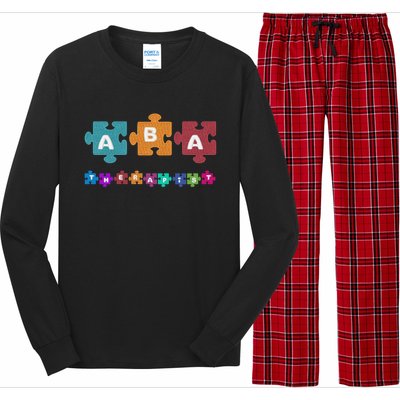 Aba Therapist Educate Behavior Analyst Autism Therapy Rbt Gift Long Sleeve Pajama Set