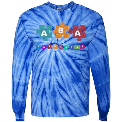 Aba Therapist Educate Behavior Analyst Autism Therapy Rbt Gift Tie-Dye Long Sleeve Shirt