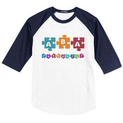 Aba Therapist Educate Behavior Analyst Autism Therapy Rbt Gift Baseball Sleeve Shirt