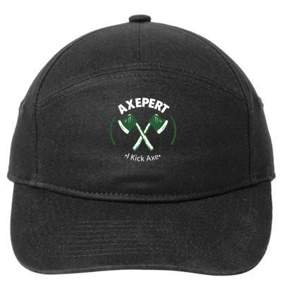 Axe Throwing Expert I'm An Axepert At Throwing I Kick Ax 7-Panel Snapback Hat