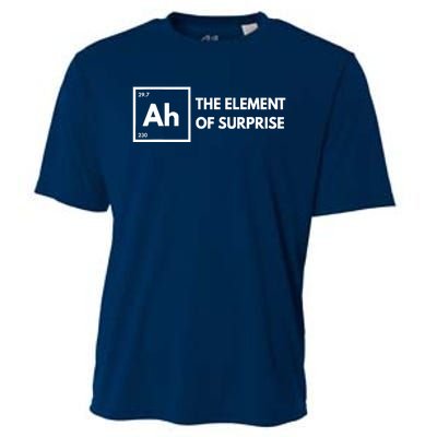 Ah The Element Of Surprise Chemistry Science Humor Teacher Cooling Performance Crew T-Shirt