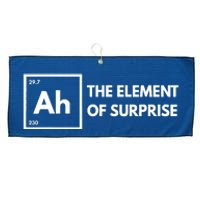 Ah The Element Of Surprise Chemistry Science Humor Teacher Large Microfiber Waffle Golf Towel