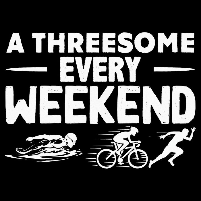 A Threesome Every Weekend Sport Marathon Triathlon V-Neck T-Shirt