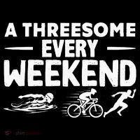 A Threesome Every Weekend Sport Marathon Triathlon Flat Bill Trucker Hat