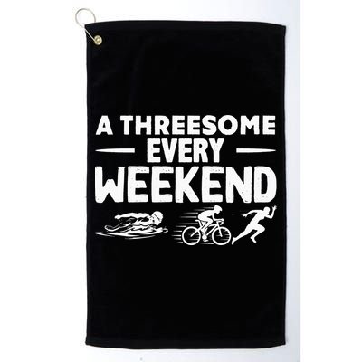 A Threesome Every Weekend Sport Marathon Triathlon Golf Towel