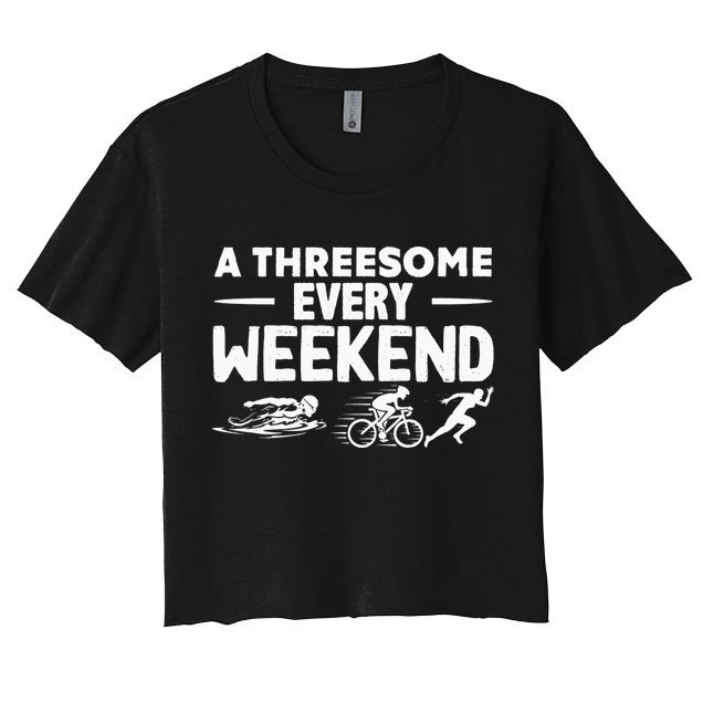 A Threesome Every Weekend Sport Marathon Triathlon Crop Top