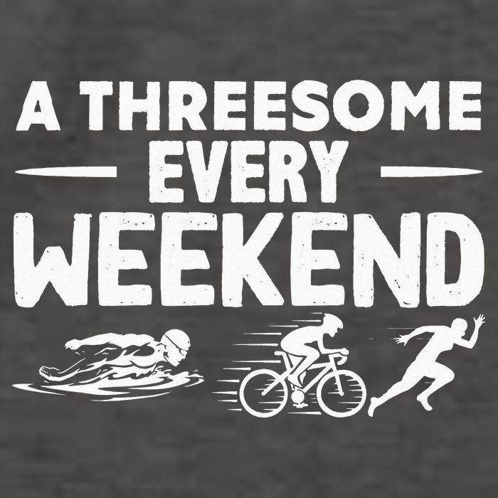 A Threesome Every Weekend Sport Marathon Triathlon Vector Backpack